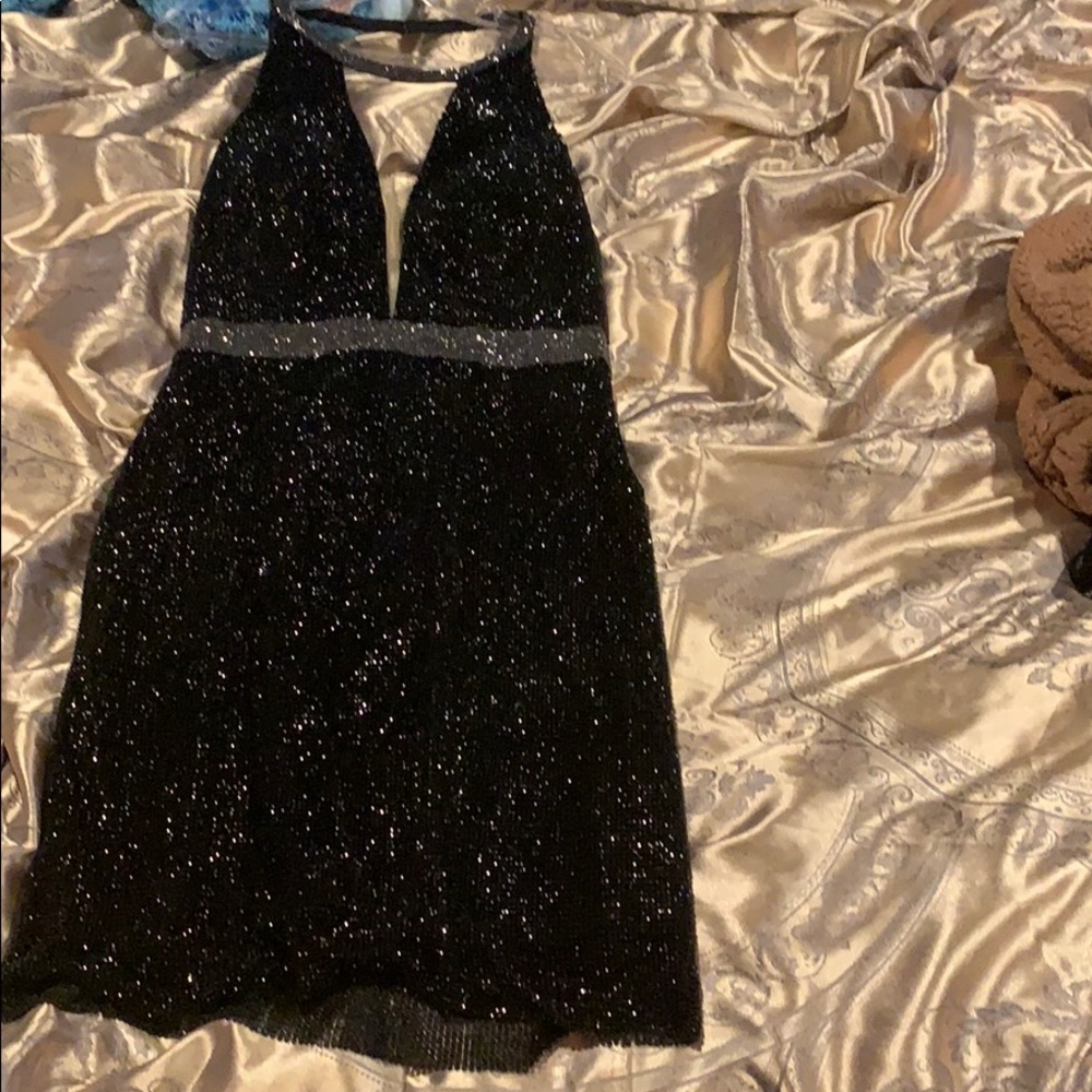 Black sequin dress- partywear
